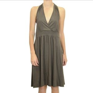 NWT Three Dots Taupe Jersey Halter Dress